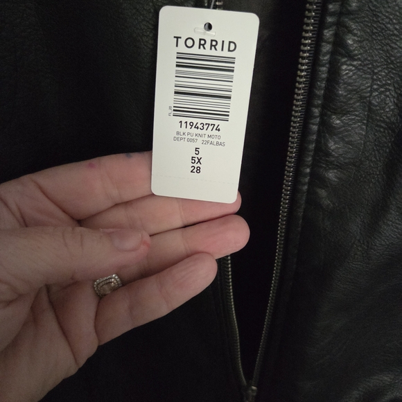 Torrid Black Leather Moto Jacket - Picture 2 of 3